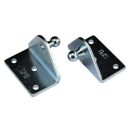 JR PRODUCTS JR Products BR-1060 Gas Spring Mounting Bracket - Angled, Pack of 2 BR-1060